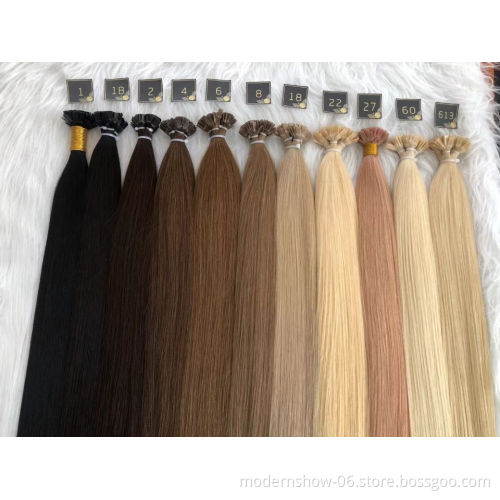 Hot selling remy virgin human double drawn silky  straight tape in  i tip hair extension